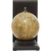 image:imageDeco 79 Wood World Map Decorative Bookends Globe Non Skid Bookends Set of 2 Office Bookends8H 6W Brown8 and 8 H