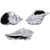 image:imageDeco 79 Ceramic Shell Decorative Sculpture Shell Home Decor Statues Set of 3 Accent Figurines 7 7 5W SilverSilver