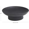 image:imageDeco 79 Ceramic Decorative Bowl Wide with Elevated Base 16 x 16 x 6 BlackBlack
