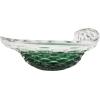 image:imageDeco 79 Glass Handmade Decorative Decorative Bowl Abstract Wavy Ombre Decorative Container with Bubble Texturing Decorative Keepsake Box 18 x 14 x 6 GreenGreen