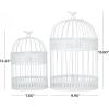 image:imageDeco 79 Metal Round Birdcage with Latch Lock Closure and Hanging Hook Set of 2 16 12H WhiteWhite