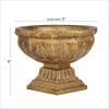 image:imageDeco 79 Polystone Decorative Decorative Bowl Ornate Decorative Container Decorative Keepsake Box 11 x 11 x 9 Gold