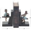image:imageDeco 79 Polystone People Bookends with Swing Set Set of 2 5W 8H Brown
