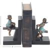 image:imageDeco 79 Polystone People Bookends with Swing Set Set of 2 5W 8H Brown