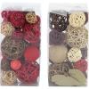 image:imageDeco 79 Dried Plant Handmade Orbs amp Vase Filler with Varying Designs Set of 2 6W 12H Multi Colored