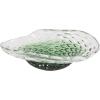 image:imageDeco 79 Glass Handmade Decorative Decorative Bowl Abstract Wavy Ombre Decorative Container with Bubble Texturing Decorative Keepsake Box 18 x 14 x 6 GreenGreen