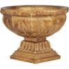 image:imageDeco 79 Polystone Decorative Decorative Bowl Ornate Decorative Container Decorative Keepsake Box 11 x 11 x 9 Gold