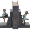 image:imageDeco 79 Polystone People Bookends with Swing Set Set of 2 5W 8H Brown