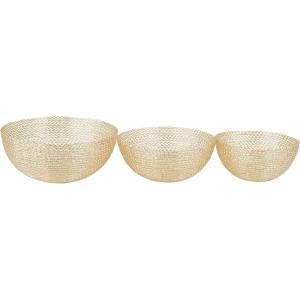 image:imageCosmoLiving by Cosmopolitan Metal Decorative Bowl Set of 3 7 6 6H Gold