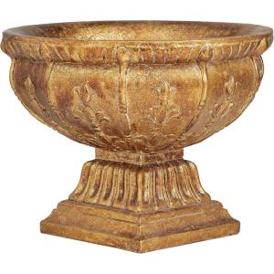 image:imageDeco 79 Polystone Decorative Decorative Bowl Ornate Decorative Container Decorative Keepsake Box 11 x 11 x 9 Gold