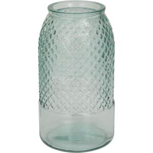 image:imageDeco 79 Recycled Glass Decorative Vase Spanish Decorative Container Decorative Keepsake Box 6 x 6 x 11 Blue