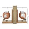 image:imageDeco 79 Wood Decorative Bookends Globe Non Skid Bookends Set of 2 Office Bookends7 7H Brown