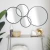 image:imageCosmoLiving by Cosmopolitan Metal Room Wall Mirror Bubble Cluster Entryway Mirror Wall Mounted Mirror 58 x 1 x 31 Black