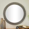 image:imageCosmoLiving by Cosmopolitan Metal Room Wall Mirror Entryway Mirror with Beaded Detailing Wall Mounted Mirror 32 x 1 x 32 Black