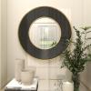 image:imageCosmoLiving by Cosmopolitan Metal Room Wall Mirror Entryway Mirror with Fluted Frame Wall Mounted Mirror 35 x 2 x 35 Black