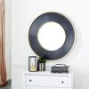 image:imageCosmoLiving by Cosmopolitan Metal Room Wall Mirror Entryway Mirror with Fluted Frame Wall Mounted Mirror 35 x 2 x 35 Black