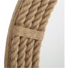 image:imageDeco 79 Jute Rope Room Wall Mirror Rope Entryway Mirror Wall Mounted Mirror 40 x 2 x 40 BrownBrown