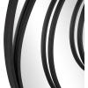 image:imageDeco 79 Metal Abstract Room Wall Mirror Entryway Mirror with Overlapping Circles Wall Mounted Mirror 32 x 1 x 32 BlackBlack