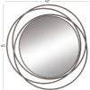 image:imageDeco 79 Metal Abstract Room Wall Mirror Entryway Mirror with Overlapping Circles Wall Mounted Mirror 32 x 1 x 32 BlackGrey