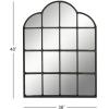 image:imageDeco 79 Metal Room Wall Mirror Arched Window Pane Entryway Mirror Wall Mounted Mirror 24 x 2 x 48 BrownBlack