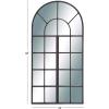 image:imageDeco 79 Metal Room Wall Mirror Arched Window Pane Entryway Mirror Wall Mounted Mirror 24 x 2 x 48 BrownBrown