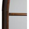 image:imageDeco 79 Metal Room Wall Mirror Arched Window Pane Entryway Mirror Wall Mounted Mirror 24 x 2 x 48 BrownBrown