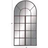 image:imageDeco 79 Metal Room Wall Mirror Arched Window Pane Entryway Mirror Wall Mounted Mirror 24 x 2 x 48 BrownBrown