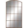 image:imageDeco 79 Metal Room Wall Mirror Arched Window Pane Entryway Mirror Wall Mounted Mirror 24 x 2 x 48 BrownCopper
