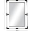 image:imageDeco 79 Metal Room Wall Mirror Double Framed Entryway Mirror with Acrylic Frame Wall Mounted Mirror 28 x 1 x 38 Black