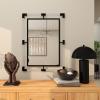image:imageDeco 79 Metal Room Wall Mirror Double Framed Entryway Mirror with Acrylic Frame Wall Mounted Mirror 28 x 1 x 38 Black