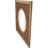 image:imageDeco 79 Wood Room Wall Mirror Entryway Mirror with Carved Scroll Pattern Wall Mounted Mirror 40 x 1 x 40 Brown