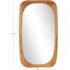 image:imageDeco 79 Wood Room Wall Mirror Oval Entryway Mirror Wall Mounted Mirror 27 x 2 x 47 Dark BrownBrown