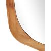 image:imageDeco 79 Wood Room Wall Mirror Oval Entryway Mirror Wall Mounted Mirror 27 x 2 x 47 Dark BrownBrown