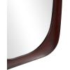 image:imageDeco 79 Wood Room Wall Mirror Oval Entryway Mirror Wall Mounted Mirror 27 x 2 x 47 Dark BrownDark Brown