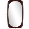 image:imageDeco 79 Wood Room Wall Mirror Oval Entryway Mirror Wall Mounted Mirror 27 x 2 x 47 Dark BrownDark Brown
