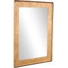 image:imageDeco 79 Wood Room Wall Mirror Oval Entryway Mirror Wall Mounted Mirror 27 x 2 x 47 Dark BrownGold