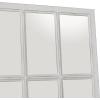 image:imageDeco 79 Wood Room Wall Mirror Window Pane Inspired Entryway Mirror Wall Mounted Mirror 22 x 1 x 48 White