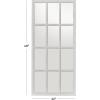 image:imageDeco 79 Wood Room Wall Mirror Window Pane Inspired Entryway Mirror Wall Mounted Mirror 22 x 1 x 48 White