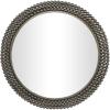 image:imageCosmoLiving by Cosmopolitan Metal Room Wall Mirror Entryway Mirror with Beaded Detailing Wall Mounted Mirror 32 x 1 x 32 Black