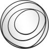 image:imageDeco 79 Metal Abstract Room Wall Mirror Entryway Mirror with Overlapping Circles Wall Mounted Mirror 32 x 1 x 32 BlackBlack