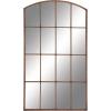 image:imageDeco 79 Metal Room Wall Mirror Arched Window Pane Entryway Mirror Wall Mounted Mirror 24 x 2 x 48 BrownCopper