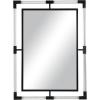 image:imageDeco 79 Metal Room Wall Mirror Double Framed Entryway Mirror with Acrylic Frame Wall Mounted Mirror 28 x 1 x 38 Black
