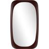image:imageDeco 79 Wood Room Wall Mirror Oval Entryway Mirror Wall Mounted Mirror 27 x 2 x 47 Dark BrownDark Brown