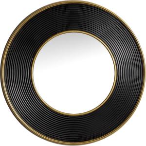 image:imageCosmoLiving by Cosmopolitan Metal Room Wall Mirror Entryway Mirror with Fluted Frame Wall Mounted Mirror 35 x 2 x 35 Black