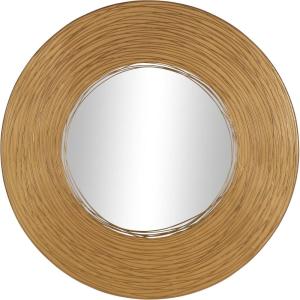 image:imageDeco 79 Metal Floral Room Wall Mirror Layered Frame Entryway Mirror with Layered Floral Frame Wall Mounted Mirror 33 x 4 x 34 GoldGold