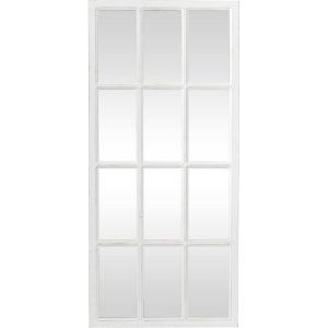 image:imageDeco 79 Wood Room Wall Mirror Window Pane Inspired Entryway Mirror Wall Mounted Mirror 22 x 1 x 48 White