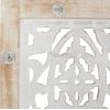 image:imageDeco 79 Mango Wood Floral Handmade Home Wall Decor Intricately Carved Arabesque Wall Sculpture Wall Art 24 x 1 x 51 GrayCream