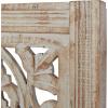 image:imageDeco 79 Mango Wood Floral Handmade Home Wall Decor Intricately Carved Arabesque Wall Sculpture Wall Art 24 x 1 x 51 GrayCream