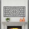 image:imageDeco 79 Mango Wood Floral Handmade Home Wall Decor Intricately Carved Arabesque Wall Sculpture Wall Art 24 x 1 x 51 GrayGray
