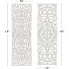 image:imageDeco 79 Mango Wood Floral Handmade Home Wall Decor Intricately Carved Arabesque Wall Sculpture Wall Art 24 x 1 x 51 GrayWhite